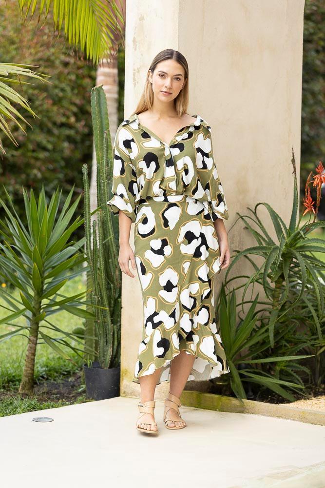 FALDA MOVIMIENTO ESTAMPADA - Anarias Atelier