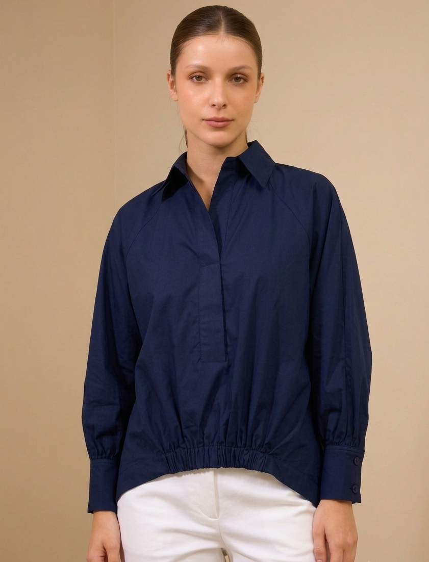 CAMISA RUMBO NAVY-KAKY
