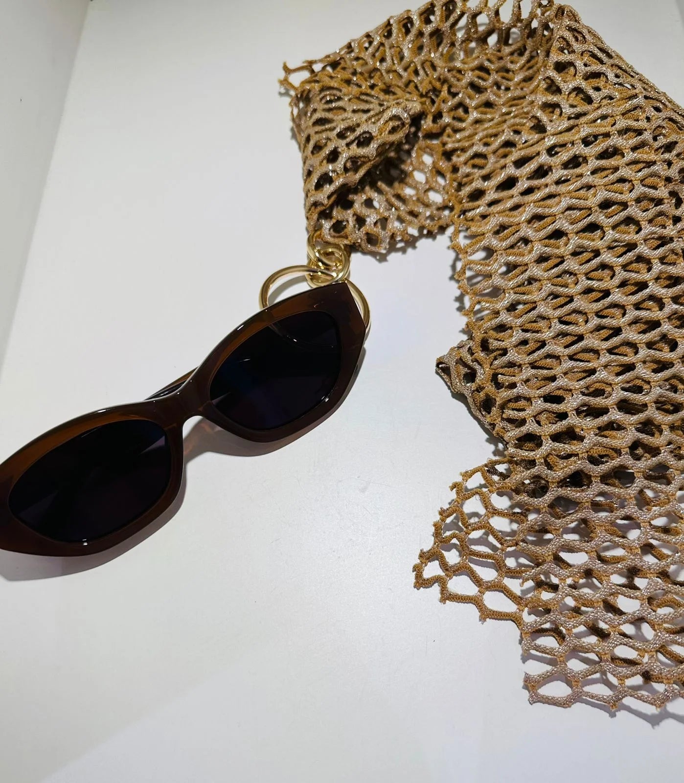 Tira en Malla Zero Waste ANARIAS Atelier — imagen de producto completo, colores café y kaki