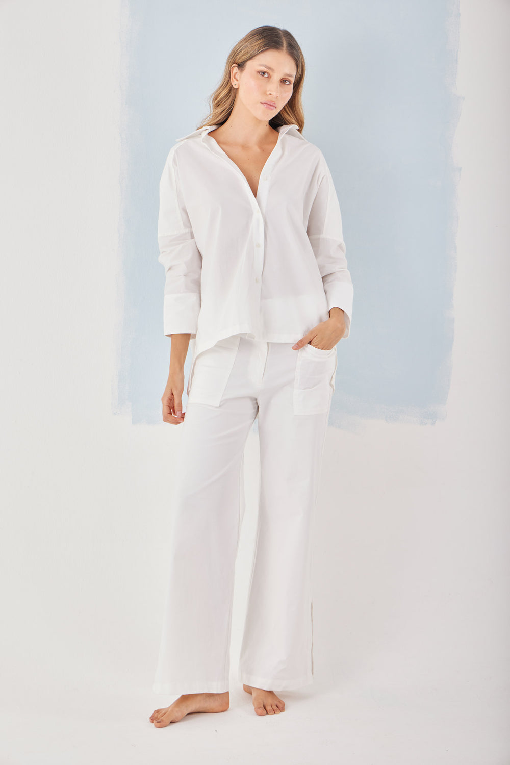 Camisa Método — camisa oversize, acabado limpio de sastrería suave. ANARIAS Atelier