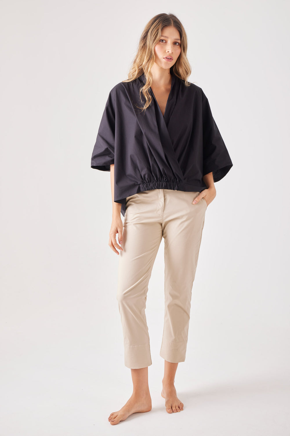 Top Sesgo — blusa oversize tipo poncho, caída oversize tipo poncho. ANARIAS Atelier