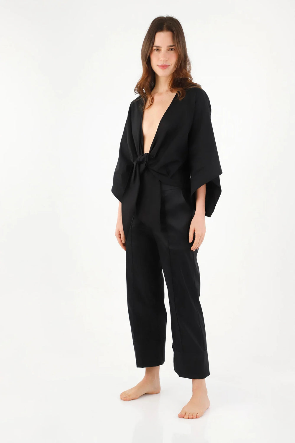 Kimono Canopus colección Twilight — look completo con falda a tono, ANARIAS Atelier