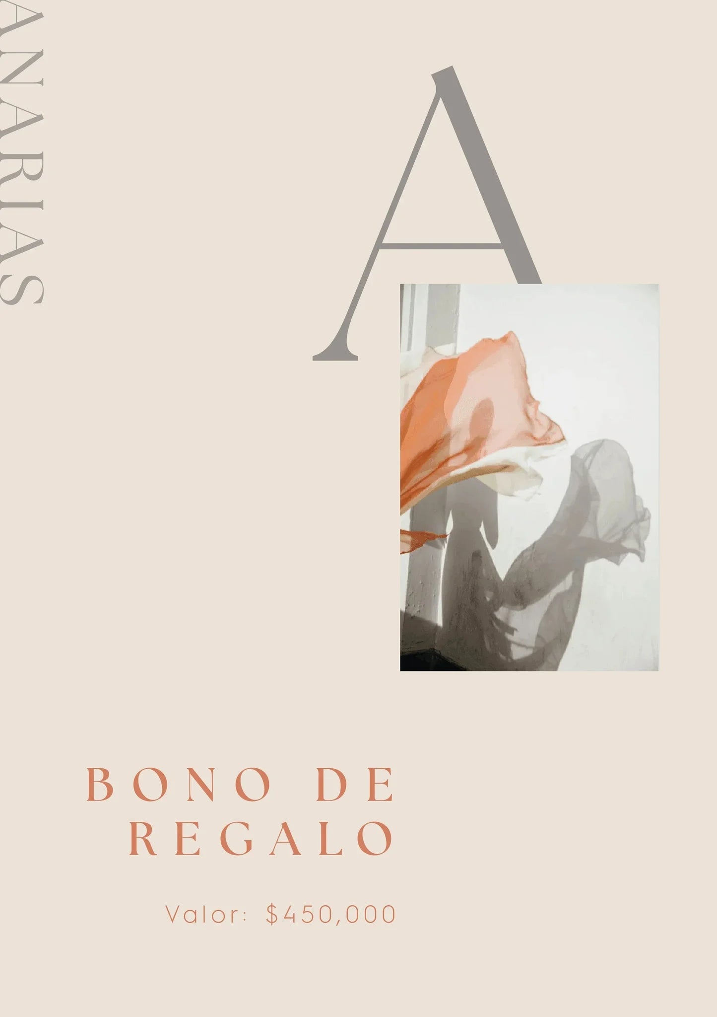 Bono Regalo ANARIAS Atelier — tarjeta digital ANARIAS, acabado gráfico